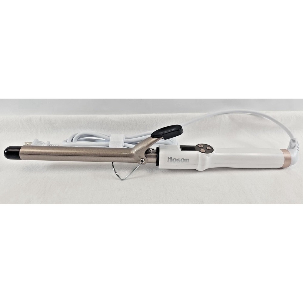 White and Rose Gold 1" Curling Iron - Women Hair Styling